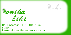monika lihi business card